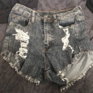 Distressed shorts